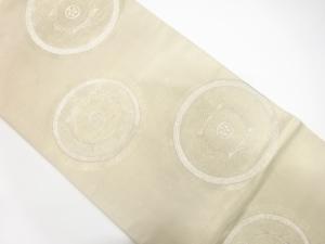 アンティーク　丸紋に華紋織り出し袋帯（材料）